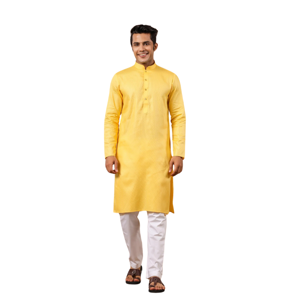 Kurta Pajama For Men | Yellow Color