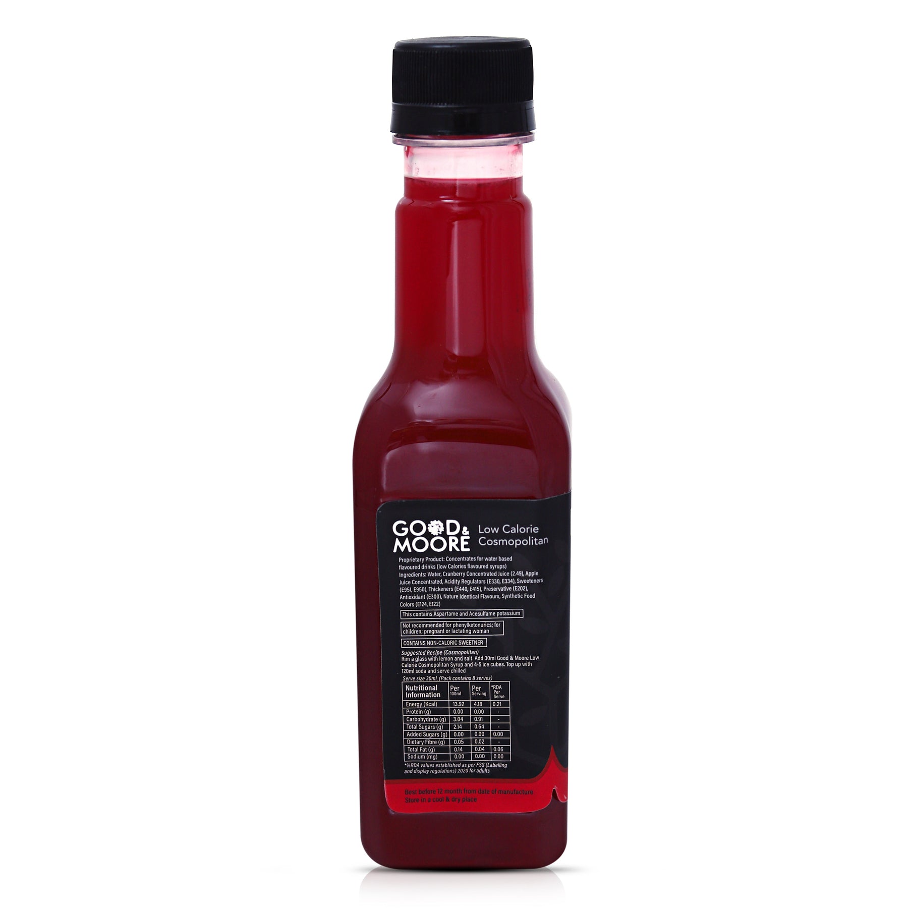 Good & Moore Low calorie Cosmopolitan Syrup |250 ML | 750 ML