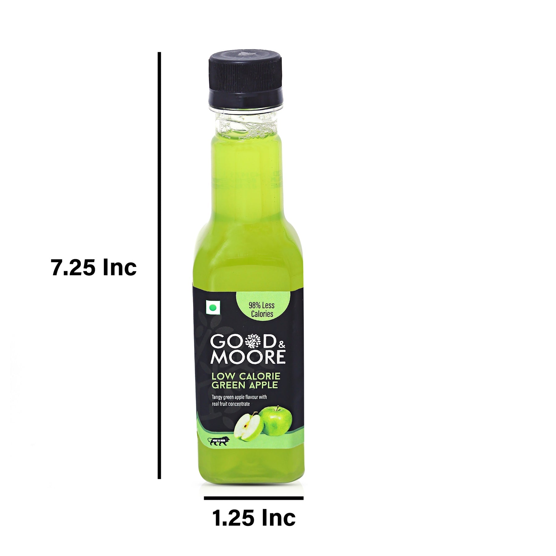 Good & Moore  Low calorie Green Apple Syrup |250 ML | 750 ML