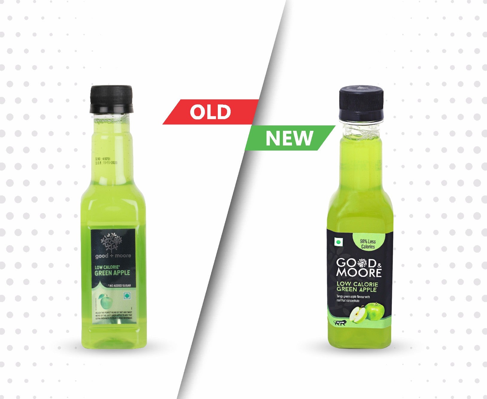 Good & Moore  Low calorie Green Apple Syrup |250 ML | 750 ML