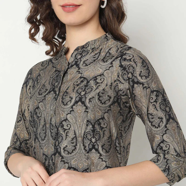 Regular Fit Printed Kurta with Pant Set | Ready To Wear