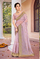 Lavender Heavy Jari Embroidered Ready-to-Wear Wedding Saree