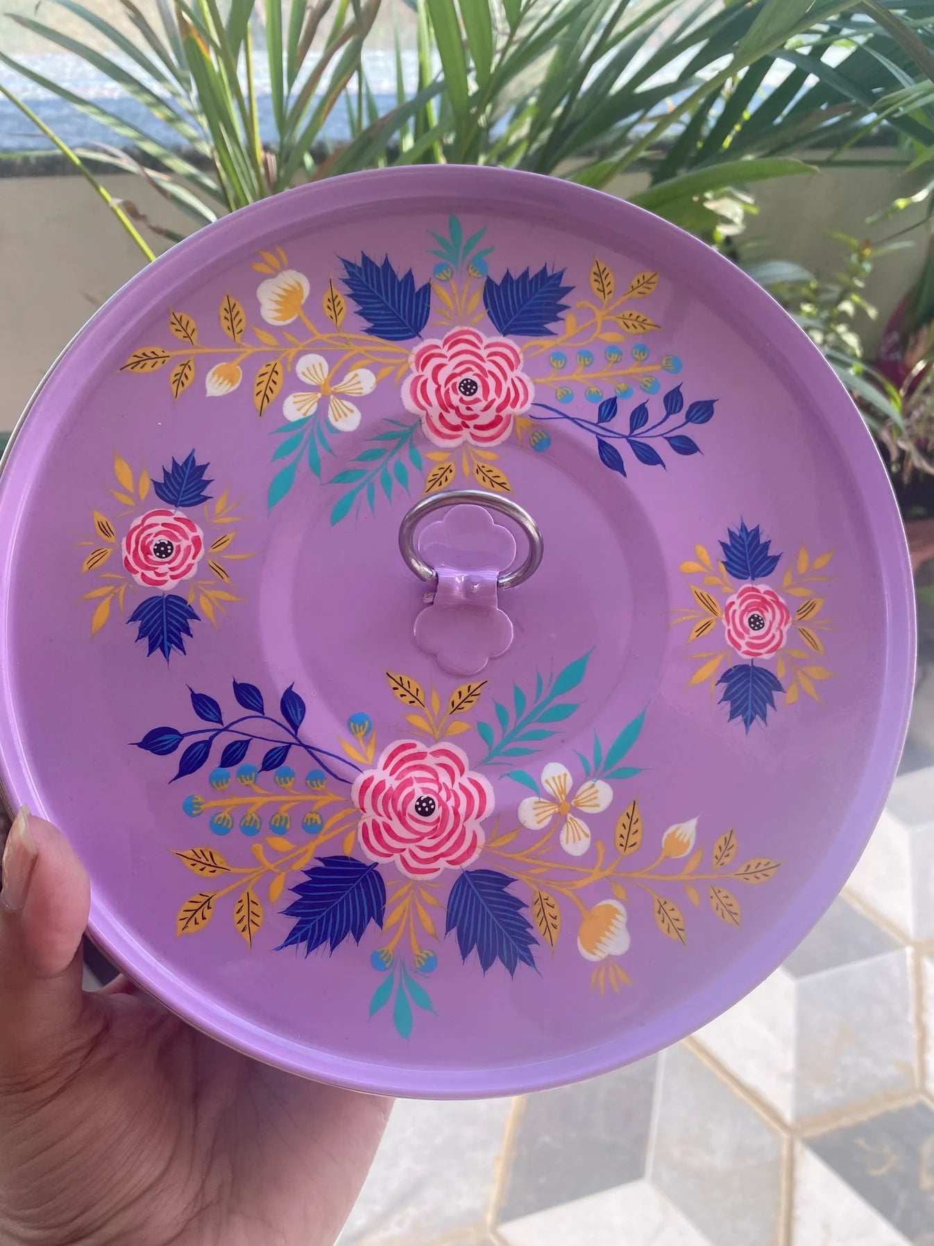 Lavender Mist Masala Box | Stainless Steel