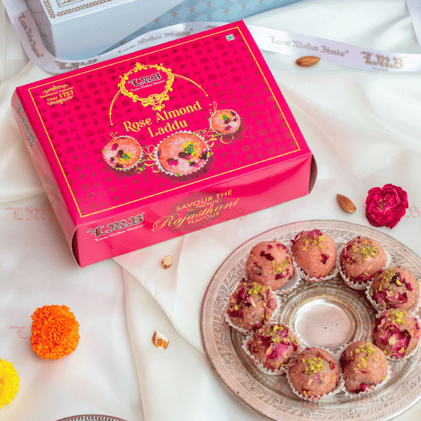 Laxmi Misthan Bhandar Rose Almond Laddu