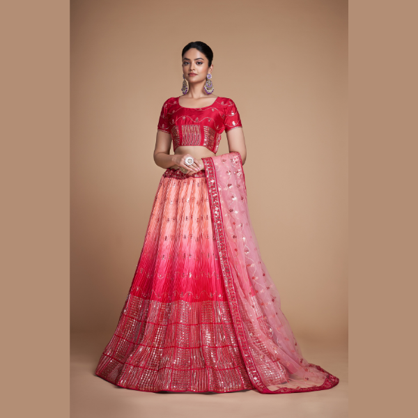 Most Beautiful Heavy Chinon Lehenga | Ready To Wear - India shopping