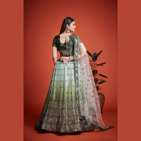 Latest Heavy Chinon Lehenga | Ready To Wear - India shopping