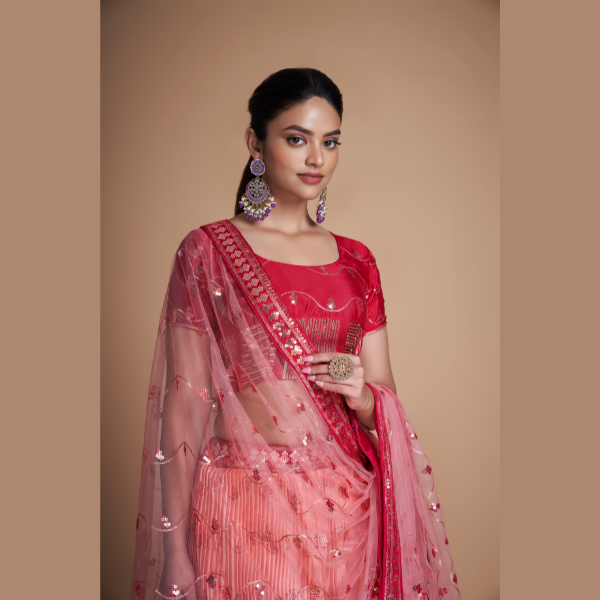 Most Beautiful Heavy Chinon Lehenga | Ready To Wear - India shopping