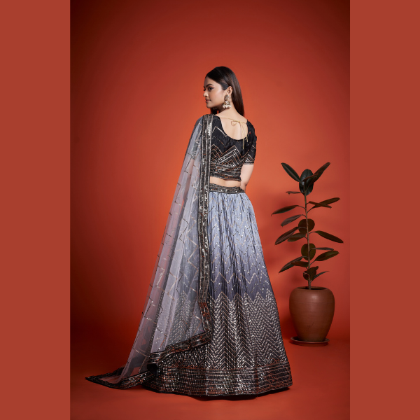 Different patterns Heavy Chinon Lehenga | Ready To Wear - India shopping