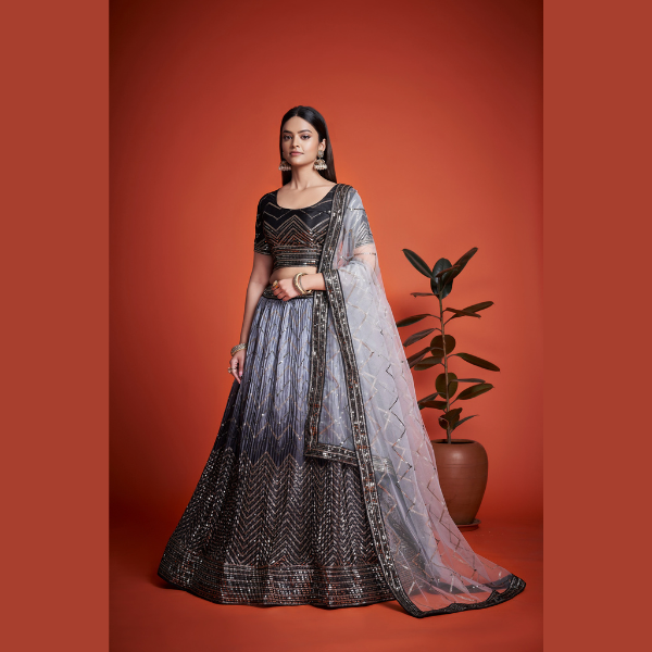 Different patterns Heavy Chinon Lehenga | Ready To Wear - India shopping