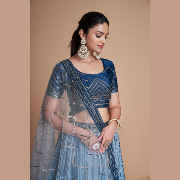 Classic Heavy Chinon Lehenga | Ready To Wear - India shopping