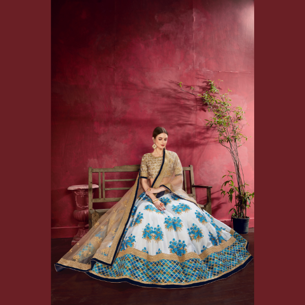 New Serene Satin Lehenga | Ready To Wear - India shopping