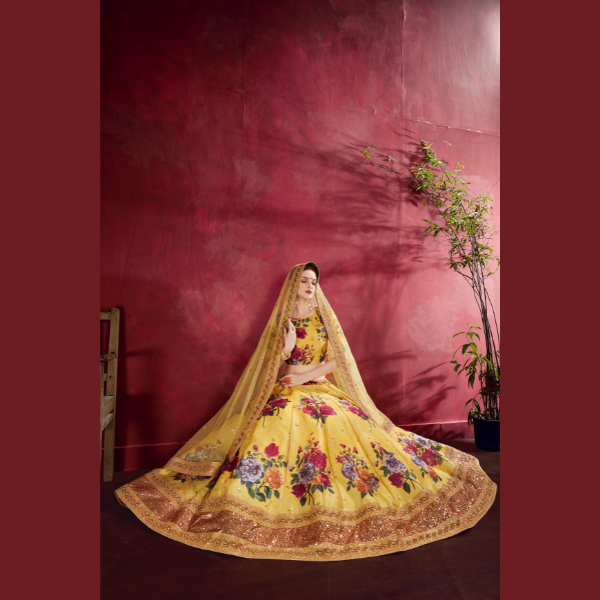 Beautiful Scarlet Symphony Lehenga | Ready To Wear - India shopping