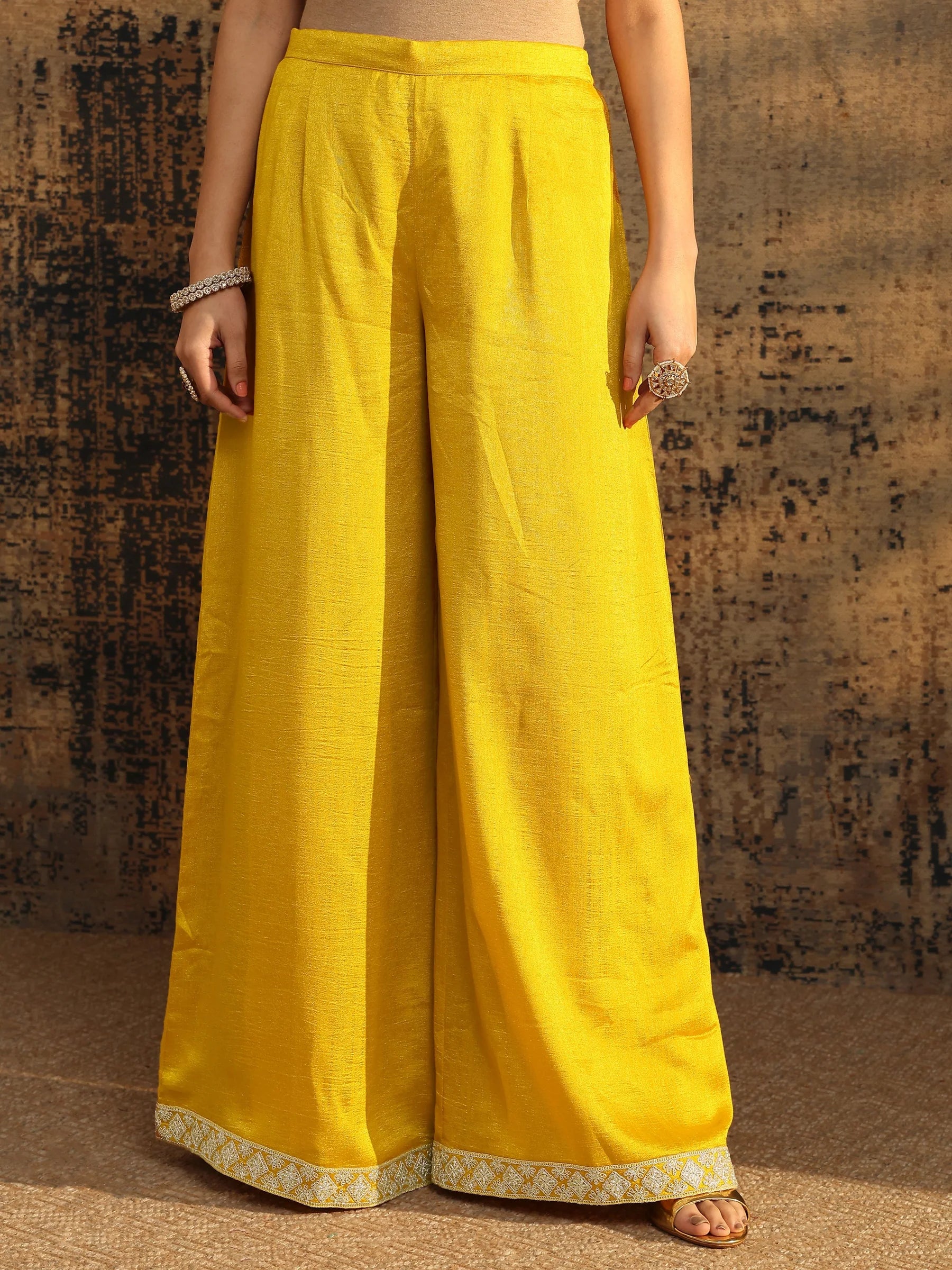 Libas Art Mustard Embroidered Organza Straight Suit Set With Dupatta | Ready To Wear