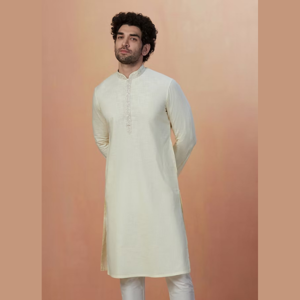 Manyawar Plain Kurta Set