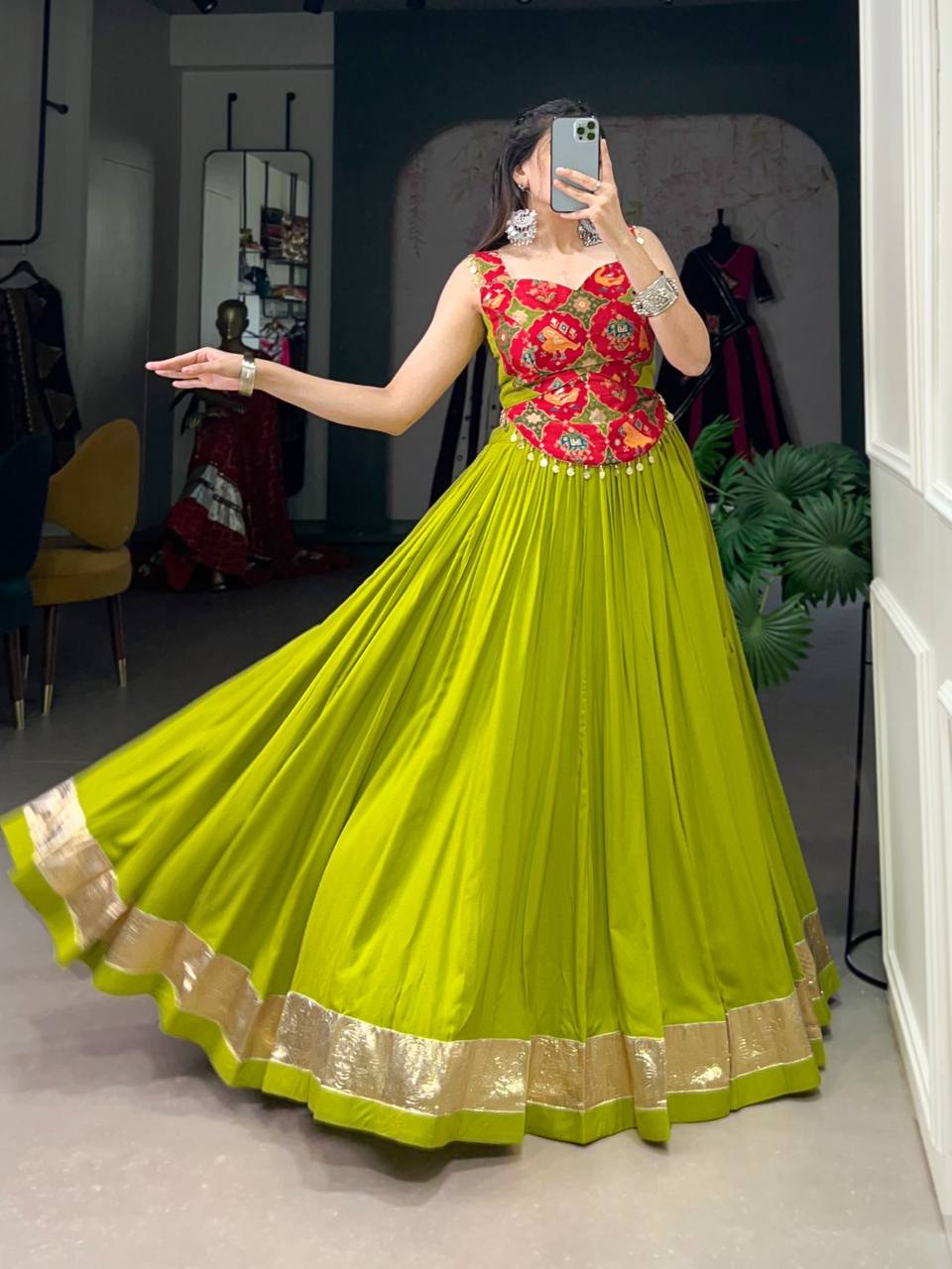 New Classic Navratri Lehenga | Ready to wear | Sep-24 - India shopping