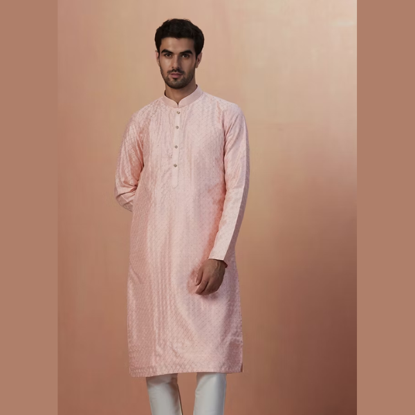 Manyawar Self Patterned Kurta Set