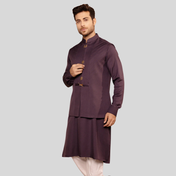 Long Sleeve Jodhpuri Jacket with Kurta Pajama Set