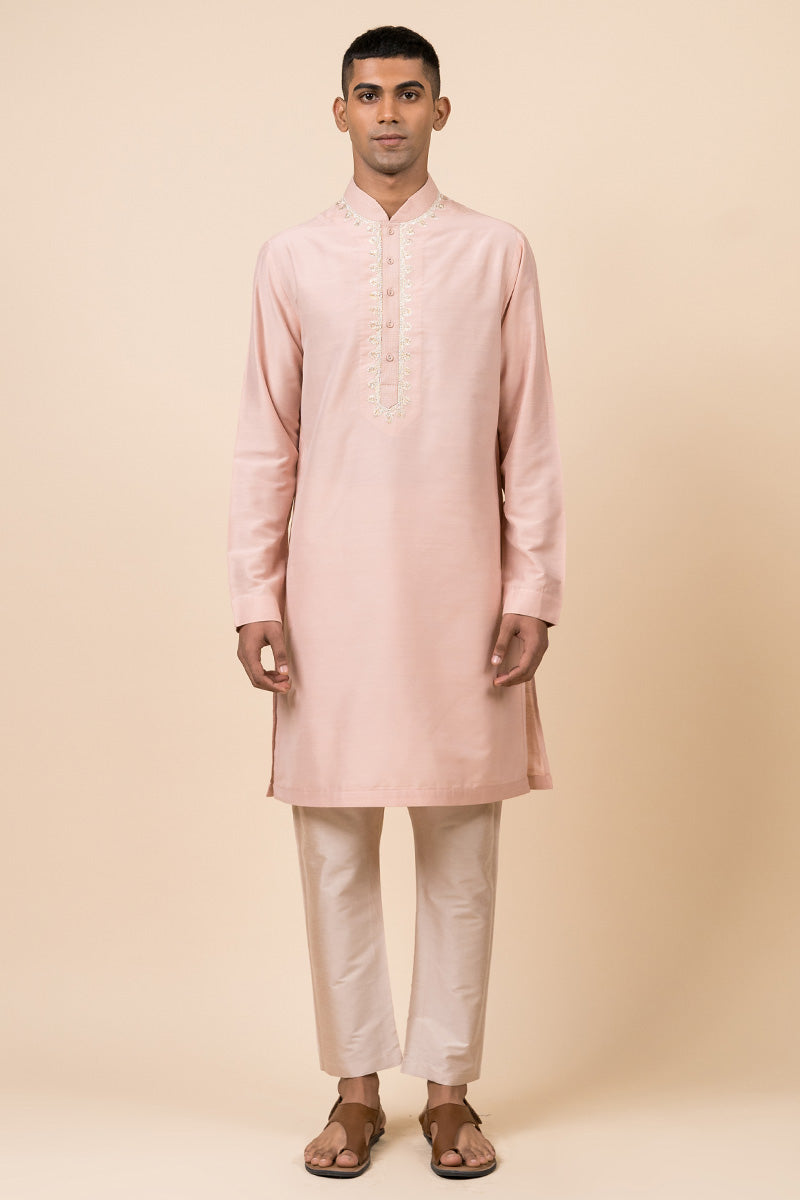 Kurta Set With Embroidered Placket