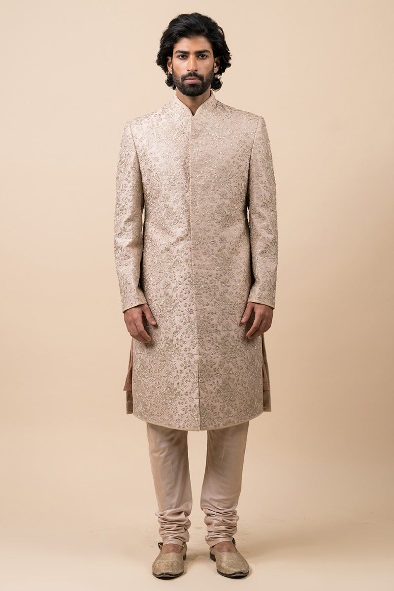 Sherwani In Floral Embroidery