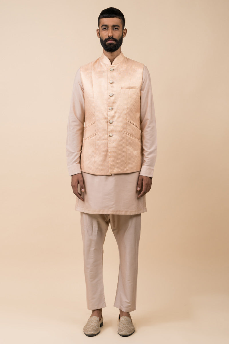 Jacquard Kurta Bundi Set