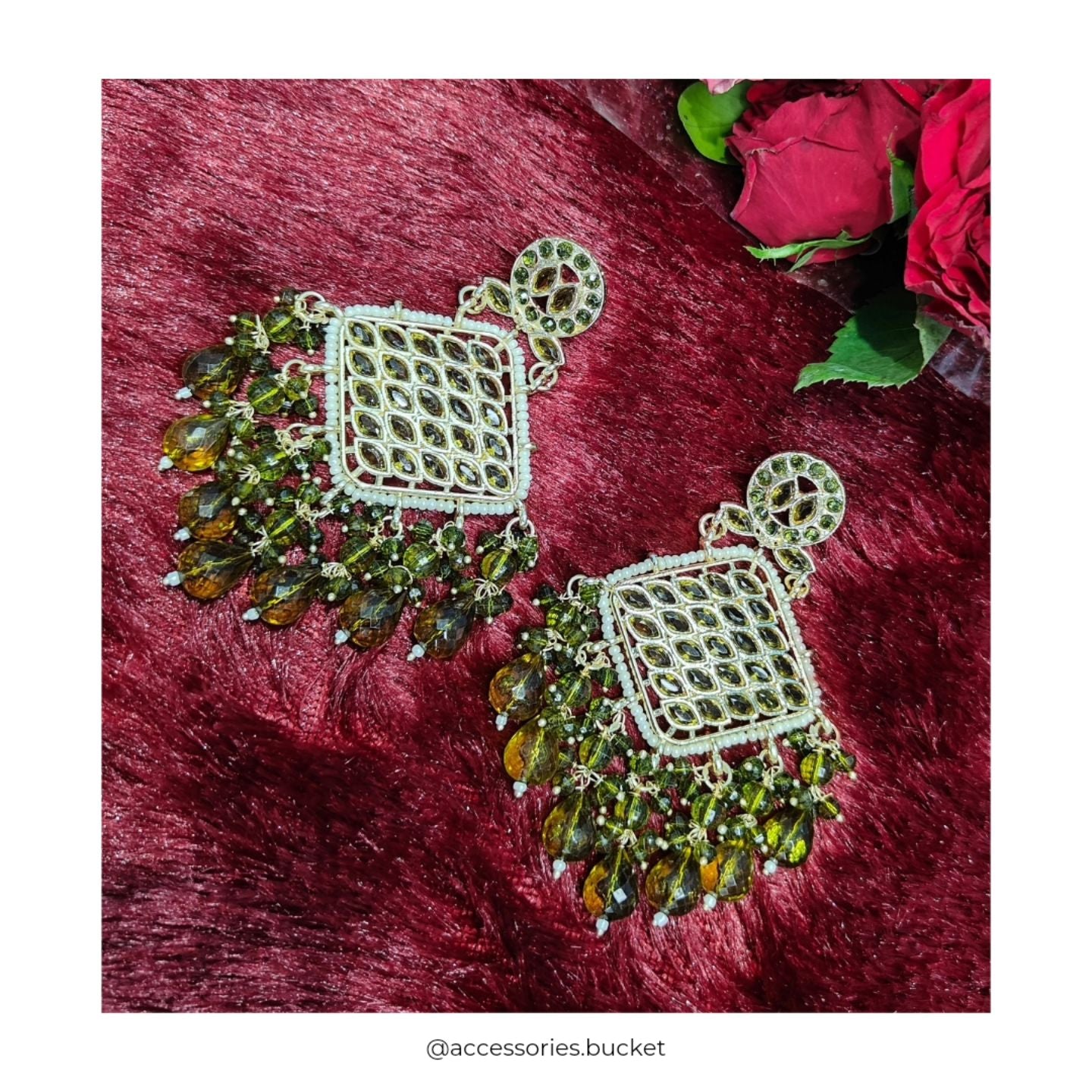 Mahendi Colour Stone Earrings