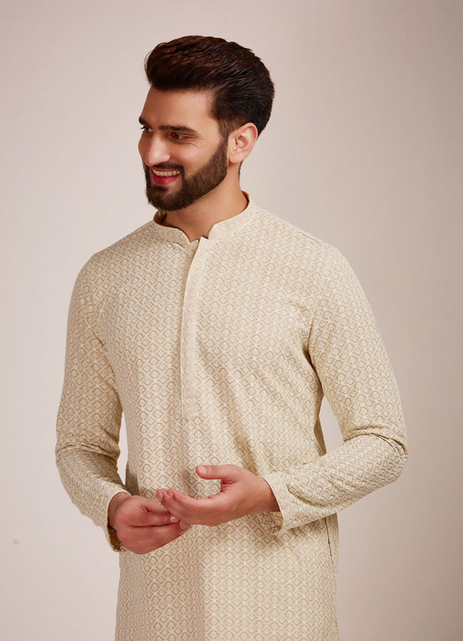 Manyawar Biscuit Kurta Set - India shopping