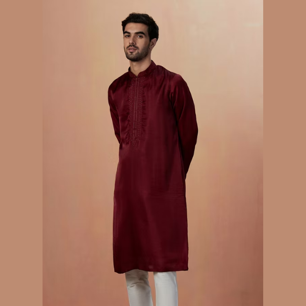 Manyawar Self Booti Kurta Pajama Collection - India shopping