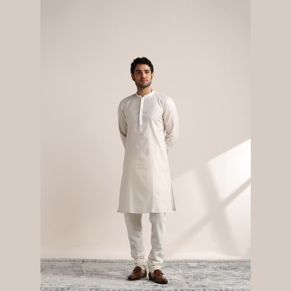 Manyawar Self Booti Kurta Pajama Collection