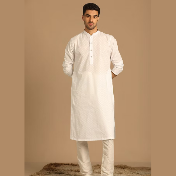 Manyawar Self Booti Kurta Pajama Collection