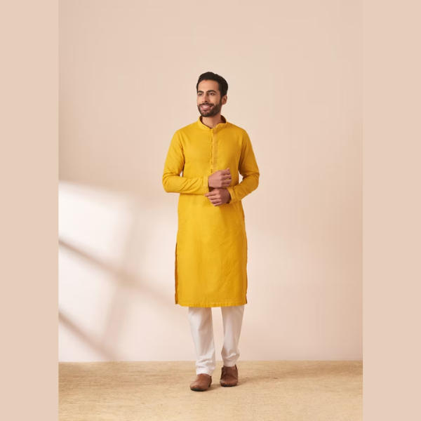 Manyawar Self Booti Kurta Pajama Collection