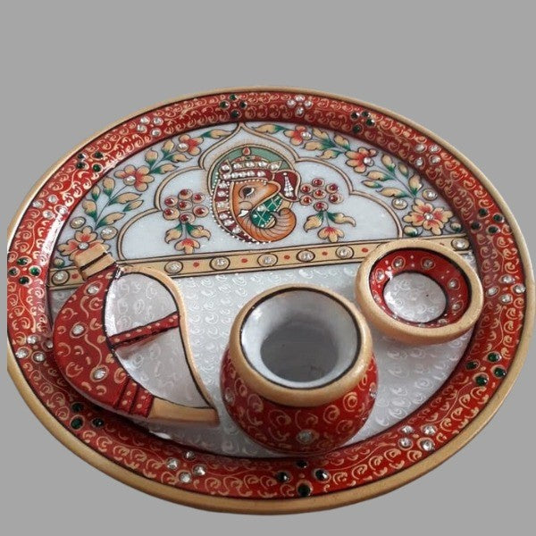 Marble Pooja Plate