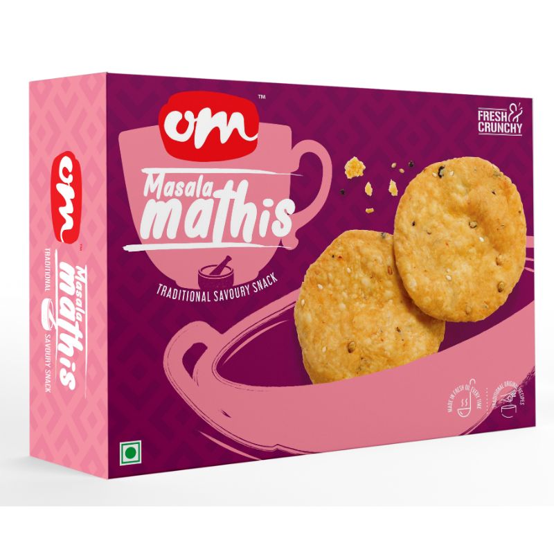 Om Sweets & Snacks Masala Mathi  - 300 Gms