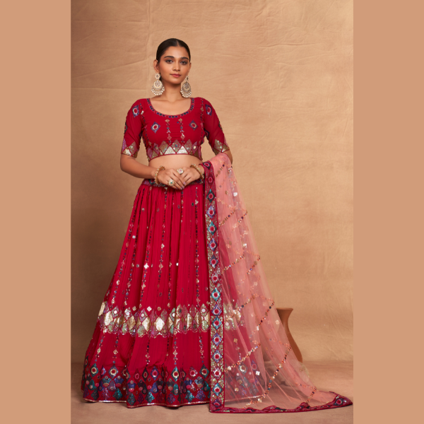 Letest Heavy Georgette Lehenga | Ready To Wear - India shopping