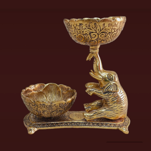 Elephant Dry Fruit Bowl Showpiece