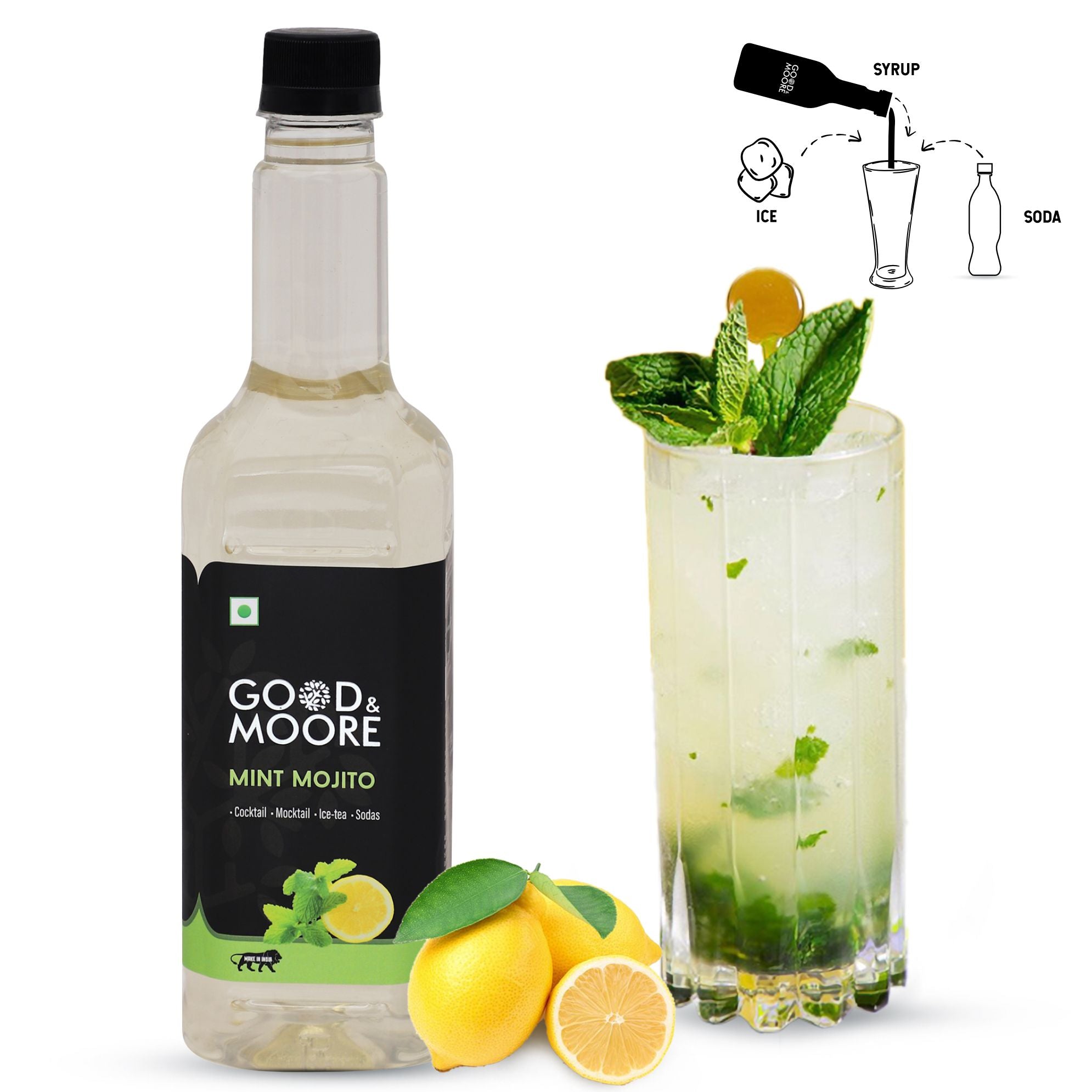 Good & Moore  Mint Mojito Syrup | 250 ML | 750 ML