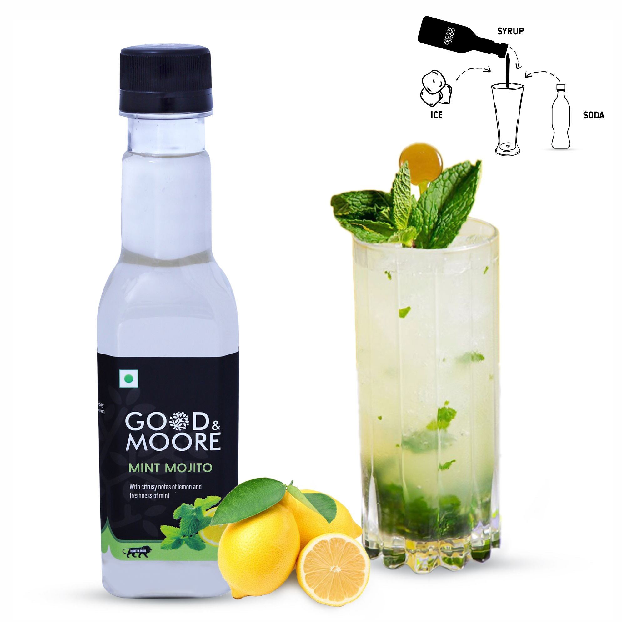 Good & Moore  Mint Mojito Syrup | 250 ML | 750 ML