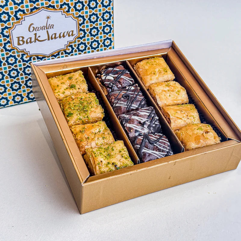 Gwalia Sweets Assorted Square Baklawa Box 500 gms