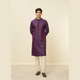 Manyawar Mulberry Self Patterned Kurta Set