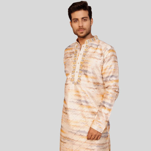 Multi Color Embroidery Designer Kurta Pajama