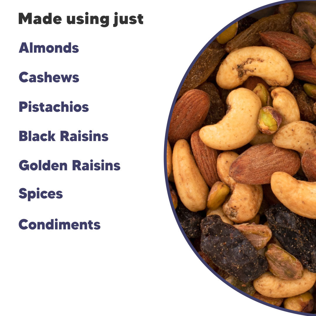 Eat Better Co Premium Nut Mix - Jumbo Nuts & Raisins - Roasted & Spiced - 200 gms