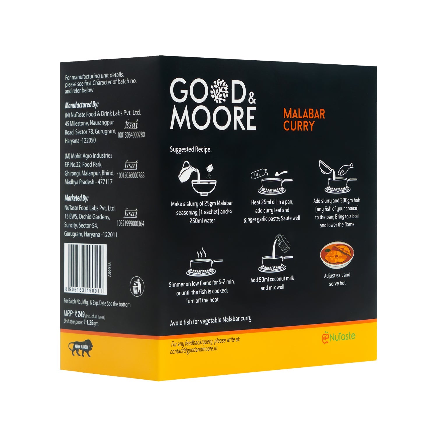 Good & Moore Malabar Curry Pre-mix | 200 gms