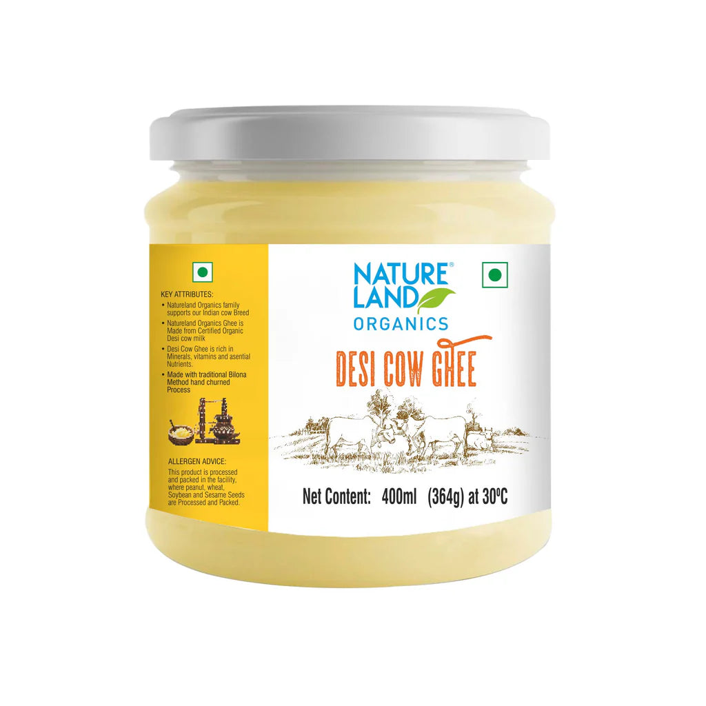 Natureland Premium Desi Organic Cow Ghee – 400 ML