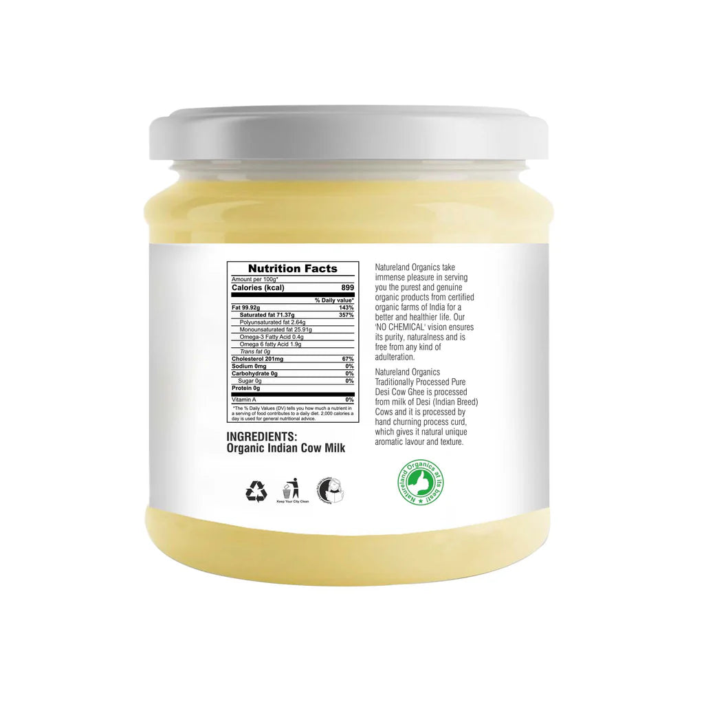 Natureland Premium Desi Organic Cow Ghee – 400 ML