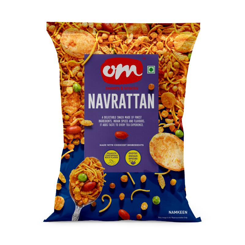 Om Sweets & Snacks Navrattan Mixture  -  400 Gms