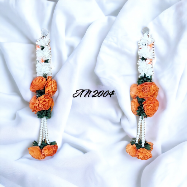 Orange Rose with Pearl Wall Hanging