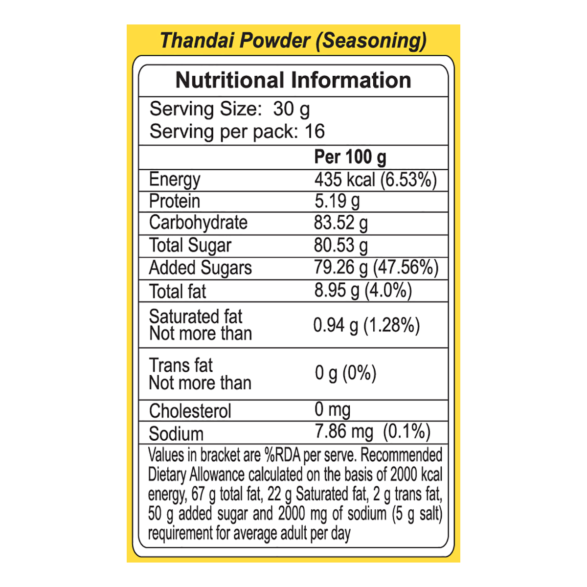 Thandai Powder - 500 gms