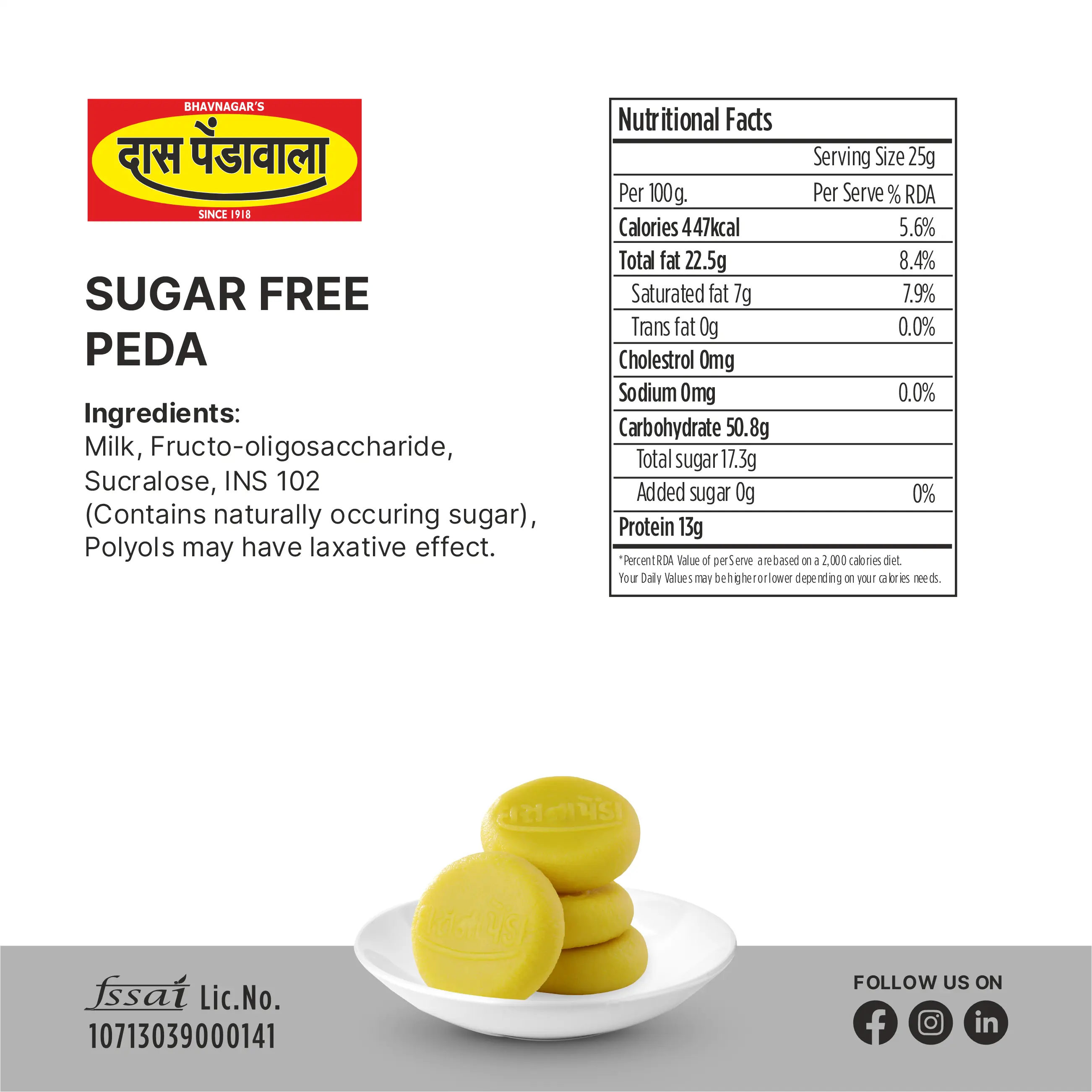 Das Penda wala Peda No Added Sugar 500 gms