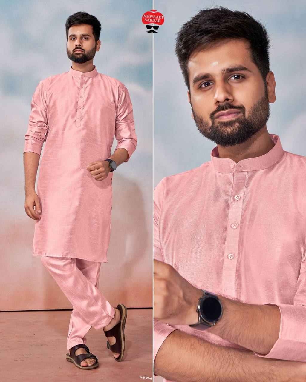 Men's Silk Kurta With Pant | Rakhi Special