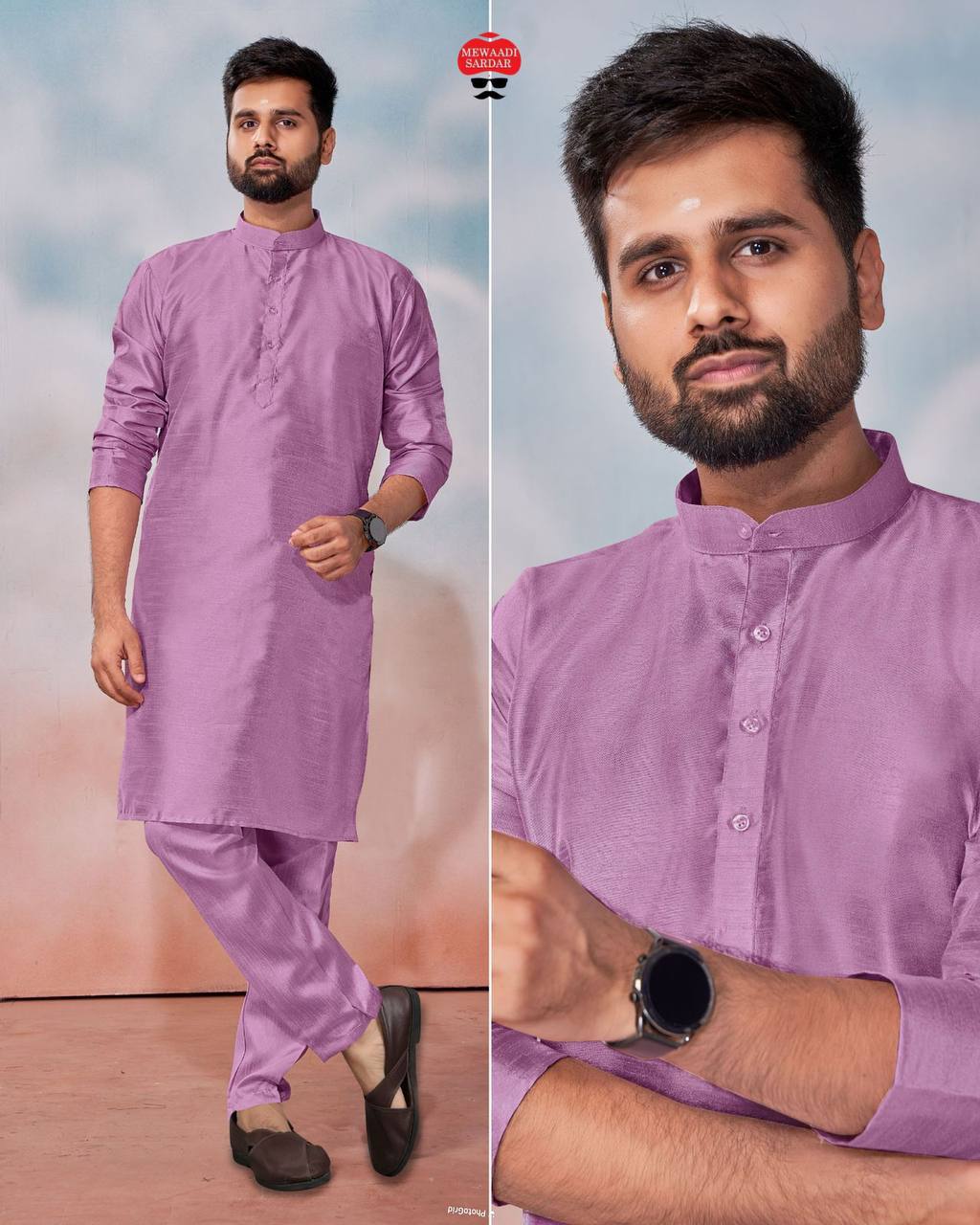 Men's Silk Kurta With Pant | Rakhi Special