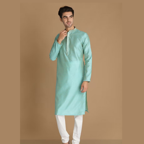 Manyawar Self Design Kurta Set